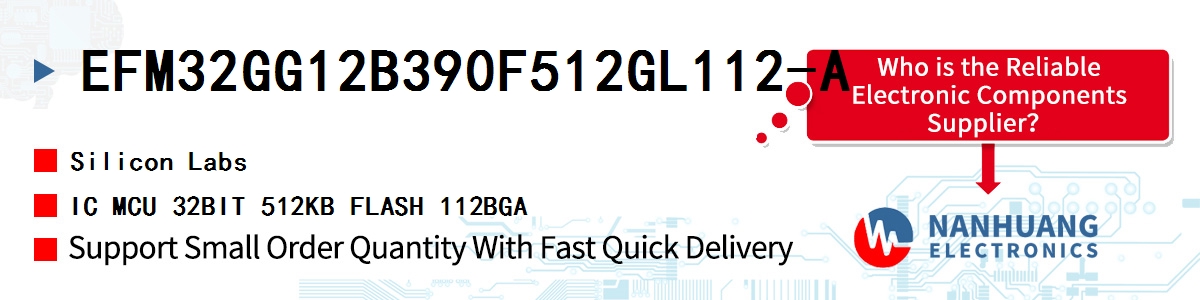 EFM32GG12B390F512GL112-A Silicon Labs IC MCU 32BIT 512KB FLASH 112BGA