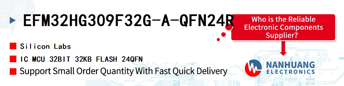 EFM32HG309F32G-A-QFN24R Silicon Labs IC MCU 32BIT 32KB FLASH 24QFN