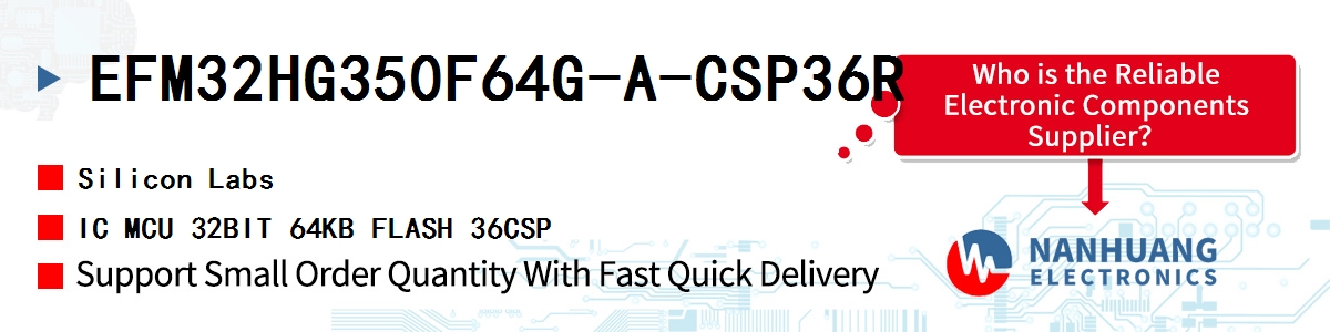 EFM32HG350F64G-A-CSP36R Silicon Labs IC MCU 32BIT 64KB FLASH 36CSP