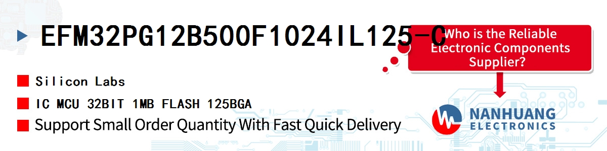 EFM32PG12B500F1024IL125-C Silicon Labs IC MCU 32BIT 1MB FLASH 125BGA