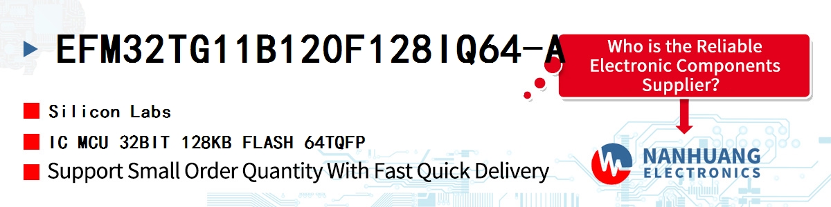 EFM32TG11B120F128IQ64-A Silicon Labs IC MCU 32BIT 128KB FLASH 64TQFP