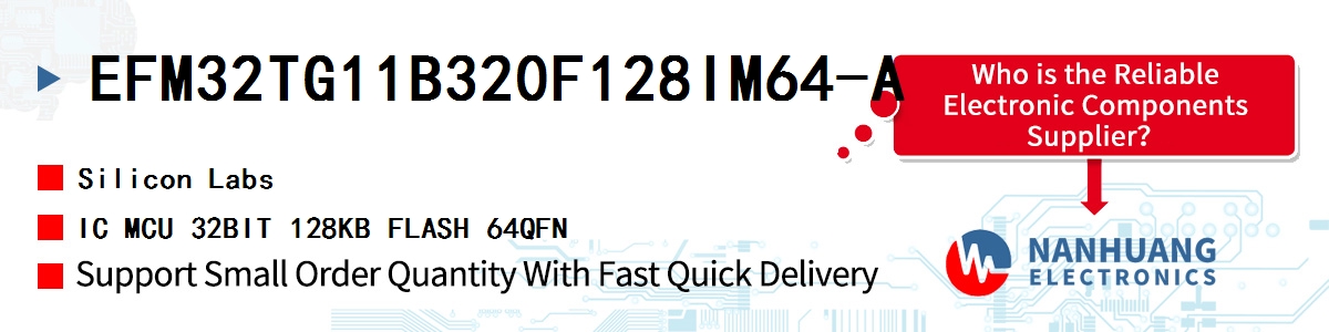 EFM32TG11B320F128IM64-A Silicon Labs IC MCU 32BIT 128KB FLASH 64QFN