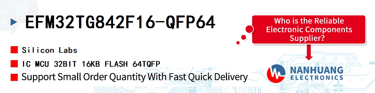 EFM32TG842F16-QFP64 Silicon Labs IC MCU 32BIT 16KB FLASH 64TQFP