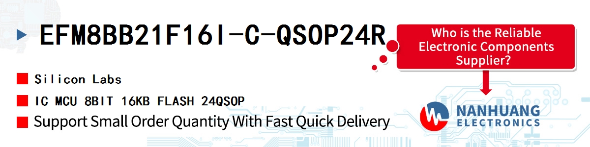 EFM8BB21F16I-C-QSOP24R Silicon Labs IC MCU 8BIT 16KB FLASH 24QSOP