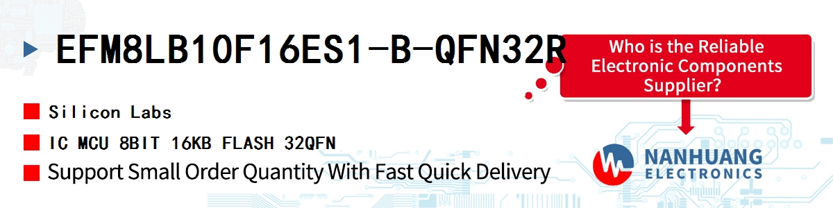 EFM8LB10F16ES1-B-QFN32R Silicon Labs IC MCU 8BIT 16KB FLASH 32QFN