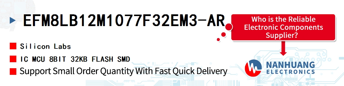 EFM8LB12M1077F32EM3-AR Silicon Labs IC MCU 8BIT 32KB FLASH SMD