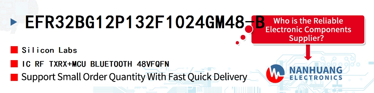 EFR32BG12P132F1024GM48-B Silicon Labs IC RF TXRX+MCU BLUETOOTH 48VFQFN