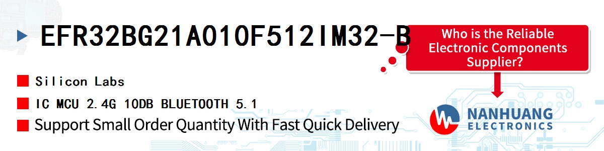 EFR32BG21A010F512IM32-B Silicon Labs IC MCU 2.4G 10DB BLUETOOTH 5.1