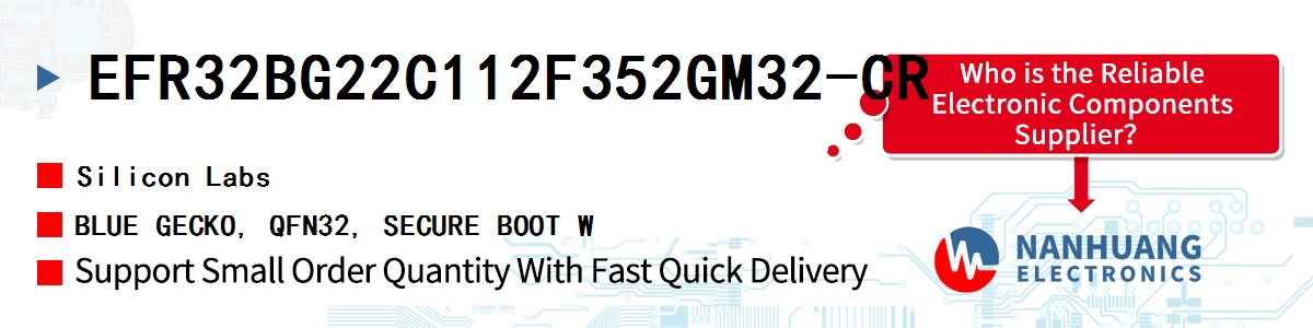 EFR32BG22C112F352GM32-CR Silicon Labs BLUE GECKO, QFN32, SECURE BOOT W