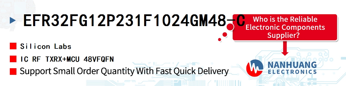 EFR32FG12P231F1024GM48-C Silicon Labs IC RF TXRX+MCU 48VFQFN