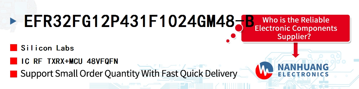 EFR32FG12P431F1024GM48-B Silicon Labs IC RF TXRX+MCU 48VFQFN