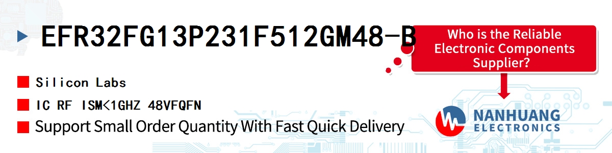 EFR32FG13P231F512GM48-B Silicon Labs IC RF ISM<1GHZ 48VFQFN