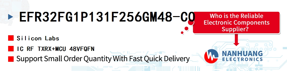 EFR32FG1P131F256GM48-C0 Silicon Labs IC RF TXRX+MCU 48VFQFN