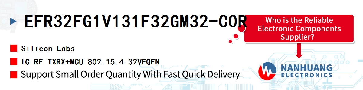 EFR32FG1V131F32GM32-C0R Silicon Labs IC RF TXRX+MCU 802.15.4 32VFQFN