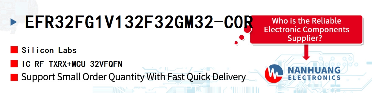 EFR32FG1V132F32GM32-C0R Silicon Labs IC RF TXRX+MCU 32VFQFN