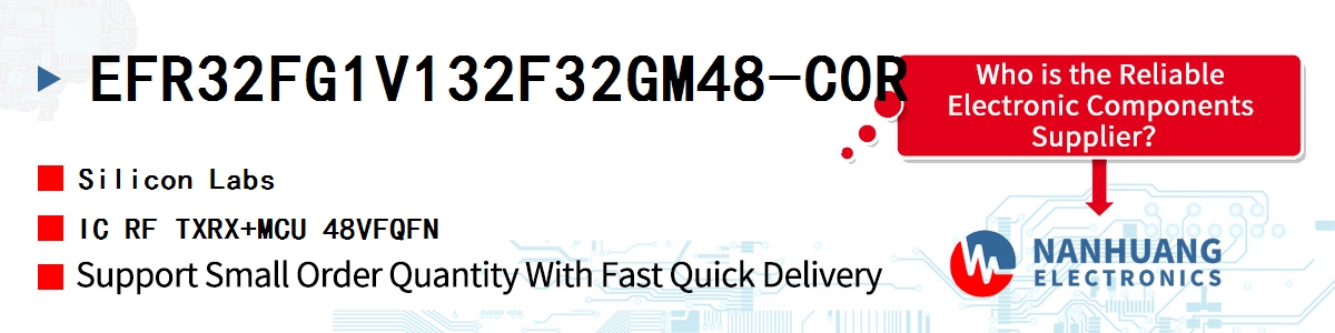 EFR32FG1V132F32GM48-C0R Silicon Labs IC RF TXRX+MCU 48VFQFN