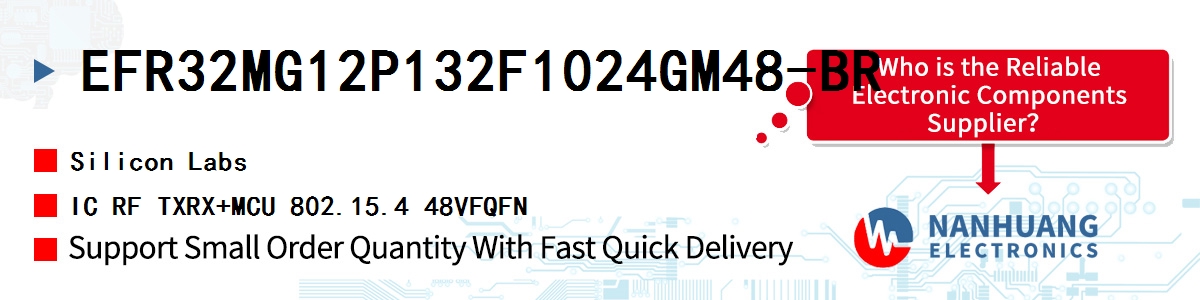 EFR32MG12P132F1024GM48-BR Silicon Labs IC RF TXRX+MCU 802.15.4 48VFQFN