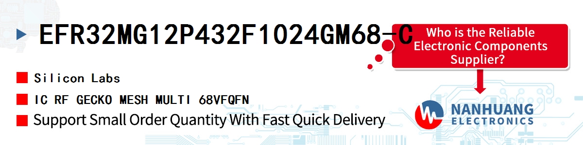 EFR32MG12P432F1024GM68-C Silicon Labs IC RF GECKO MESH MULTI 68VFQFN