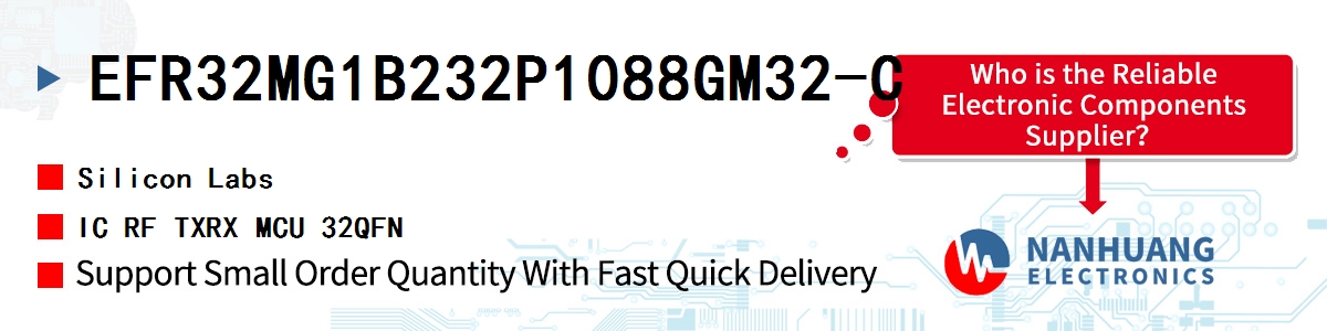 EFR32MG1B232P1088GM32-C Silicon Labs IC RF TXRX MCU 32QFN