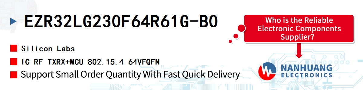 EZR32LG230F64R61G-B0 Silicon Labs IC RF TXRX+MCU 802.15.4 64VFQFN