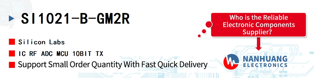 SI1021-B-GM2R Silicon Labs IC RF ADC MCU 10BIT TX