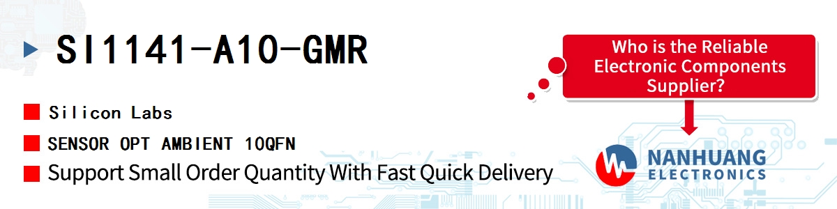 SI1141-A10-GMR Silicon Labs SENSOR OPT AMBIENT 10QFN