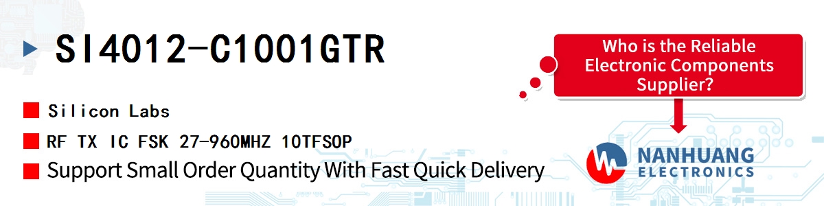 SI4012-C1001GTR Silicon Labs RF TX IC FSK 27-960MHZ 10TFSOP