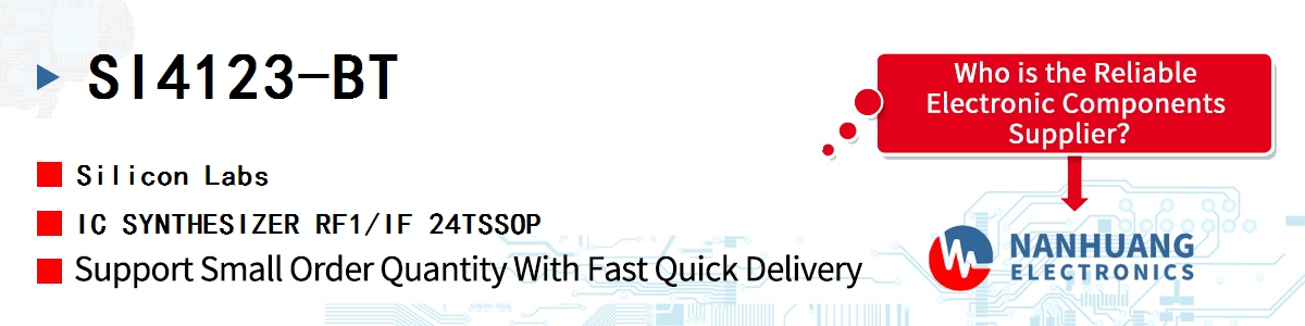 SI4123-BT Silicon Labs IC SYNTHESIZER RF1/IF 24TSSOP
