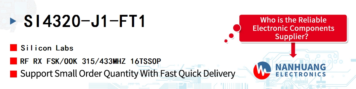 SI4320-J1-FT1 Silicon Labs RF RX FSK/OOK 315/433MHZ 16TSSOP