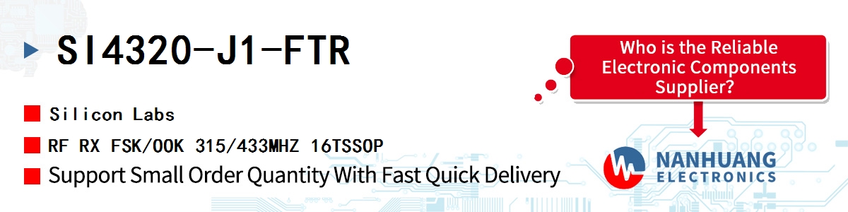 SI4320-J1-FTR Silicon Labs RF RX FSK/OOK 315/433MHZ 16TSSOP