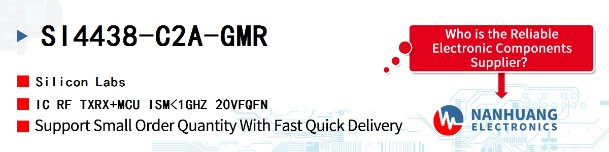 SI4438-C2A-GMR Silicon Labs IC RF TXRX+MCU ISM<1GHZ 20VFQFN