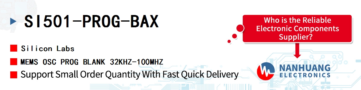 SI501-PROG-BAX Silicon Labs MEMS OSC PROG BLANK 32KHZ-100MHZ