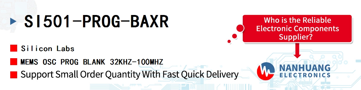 SI501-PROG-BAXR Silicon Labs MEMS OSC PROG BLANK 32KHZ-100MHZ