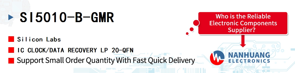 SI5010-B-GMR Silicon Labs IC CLOCK/DATA RECOVERY LP 20-QFN