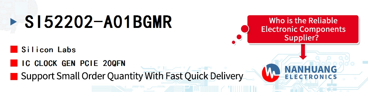 SI52202-A01BGMR Silicon Labs IC CLOCK GEN PCIE 20QFN