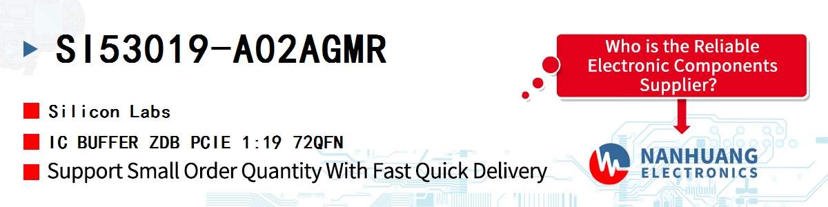 SI53019-A02AGMR Silicon Labs IC BUFFER ZDB PCIE 1:19 72QFN