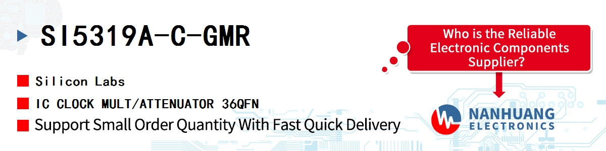 SI5319A-C-GMR Silicon Labs IC CLOCK MULT/ATTENUATOR 36QFN