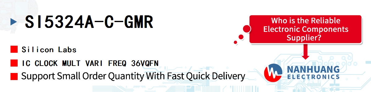 SI5324A-C-GMR Silicon Labs IC CLOCK MULT VARI FREQ 36VQFN