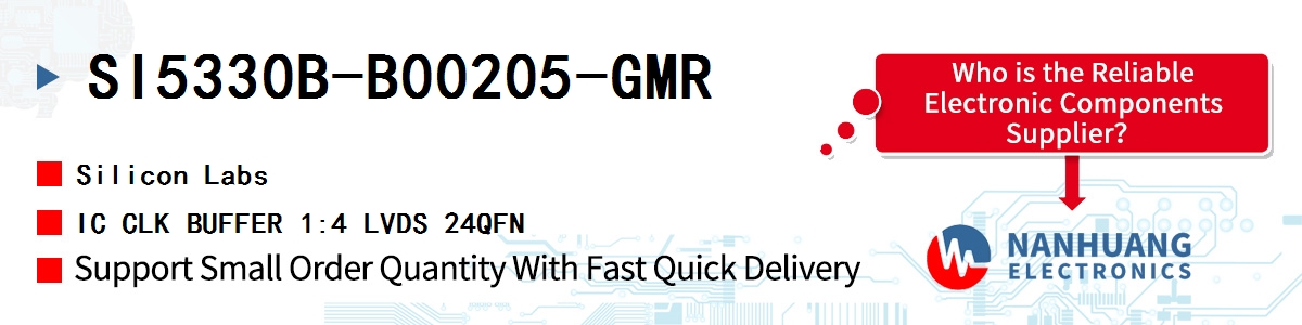 SI5330B-B00205-GMR Silicon Labs IC CLK BUFFER 1:4 LVDS 24QFN