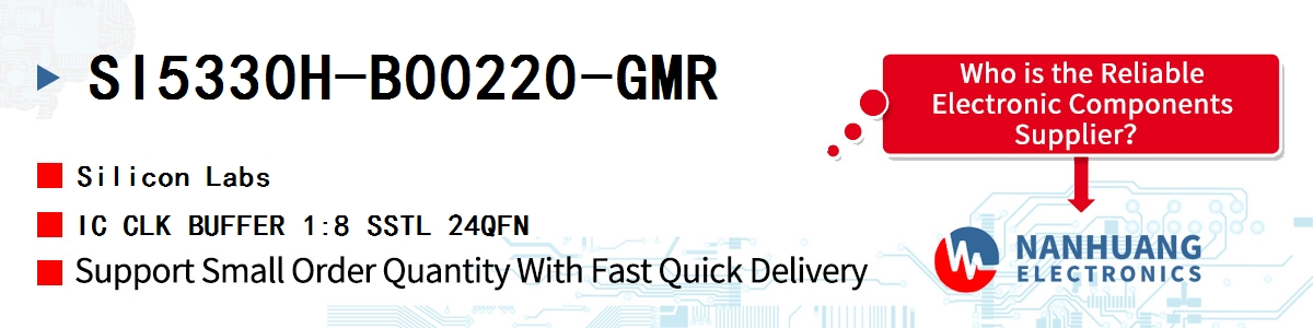 SI5330H-B00220-GMR Silicon Labs IC CLK BUFFER 1:8 SSTL 24QFN