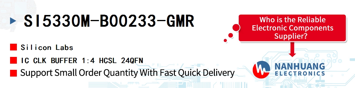 SI5330M-B00233-GMR Silicon Labs IC CLK BUFFER 1:4 HCSL 24QFN