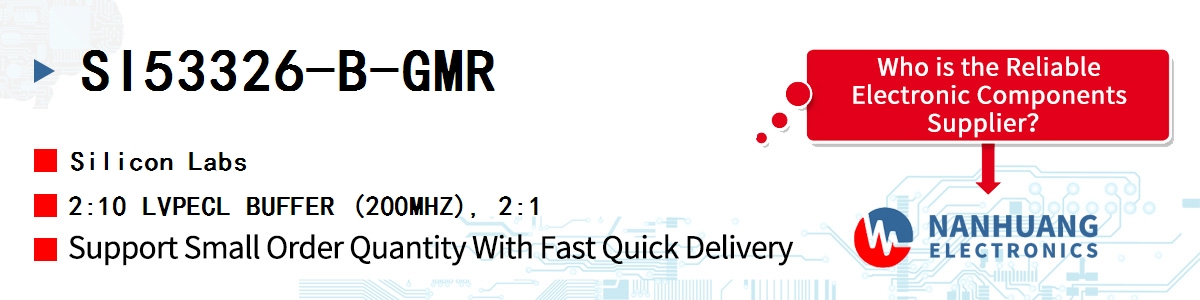 SI53326-B-GMR Silicon Labs 2:10 LVPECL BUFFER (200MHZ), 2:1