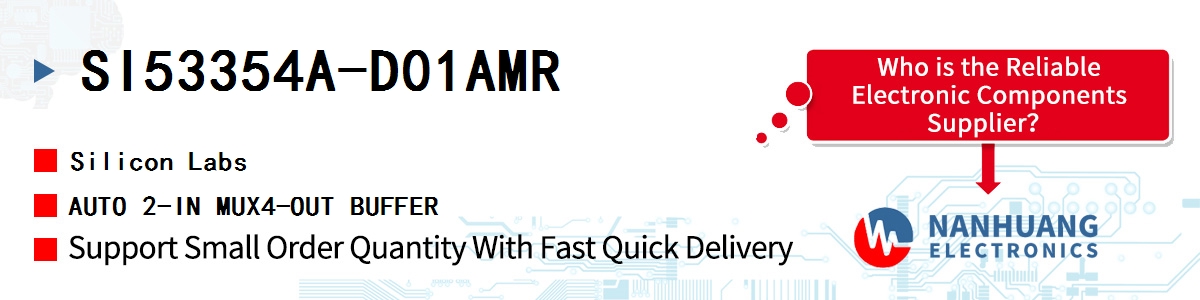 SI53354A-D01AMR Silicon Labs AUTO 2-IN MUX4-OUT BUFFER