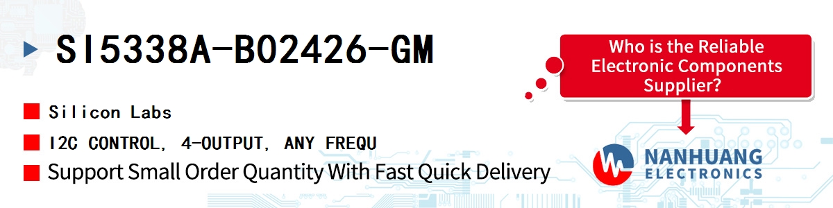 SI5338A-B02426-GM Silicon Labs I2C CONTROL, 4-OUTPUT, ANY FREQU