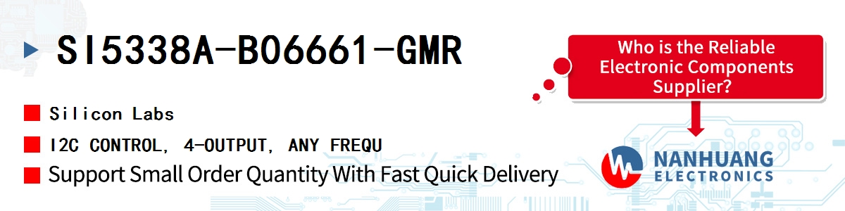 SI5338A-B06661-GMR Silicon Labs I2C CONTROL, 4-OUTPUT, ANY FREQU