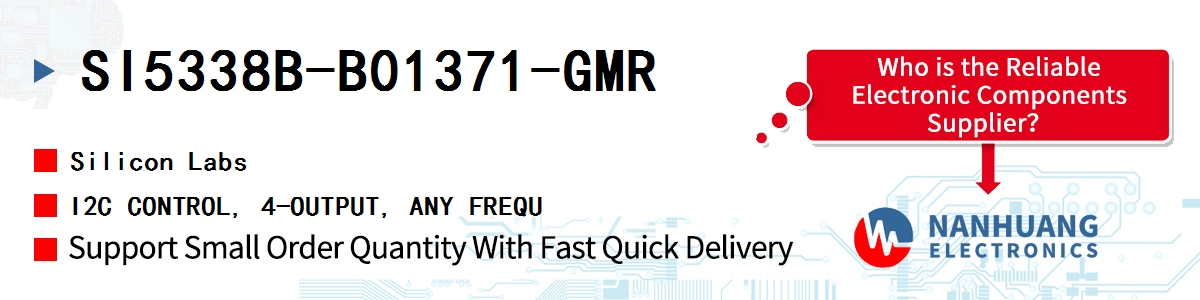 SI5338B-B01371-GMR Silicon Labs I2C CONTROL, 4-OUTPUT, ANY FREQU