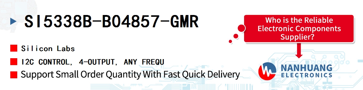 SI5338B-B04857-GMR Silicon Labs I2C CONTROL, 4-OUTPUT, ANY FREQU