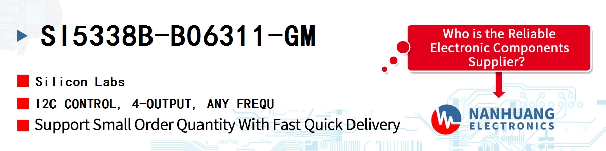 SI5338B-B06311-GM Silicon Labs I2C CONTROL, 4-OUTPUT, ANY FREQU