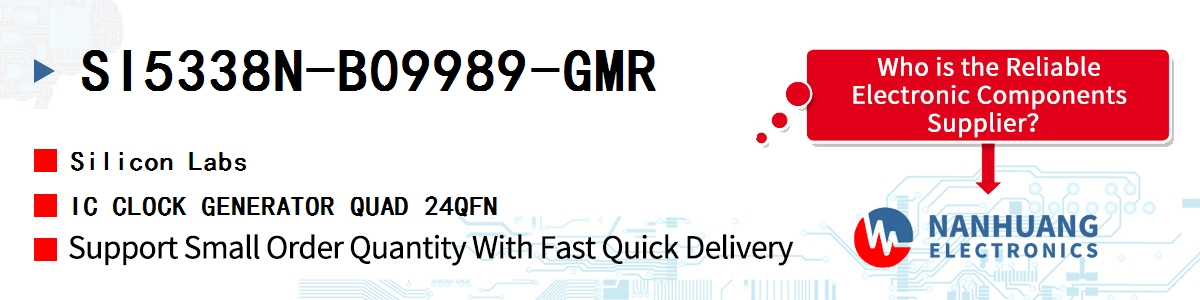 SI5338N-B09989-GMR Silicon Labs IC CLOCK GENERATOR QUAD 24QFN