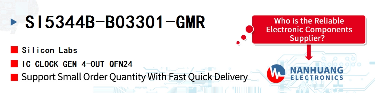 SI5344B-B03301-GMR Silicon Labs IC CLOCK GEN 4-OUT QFN24